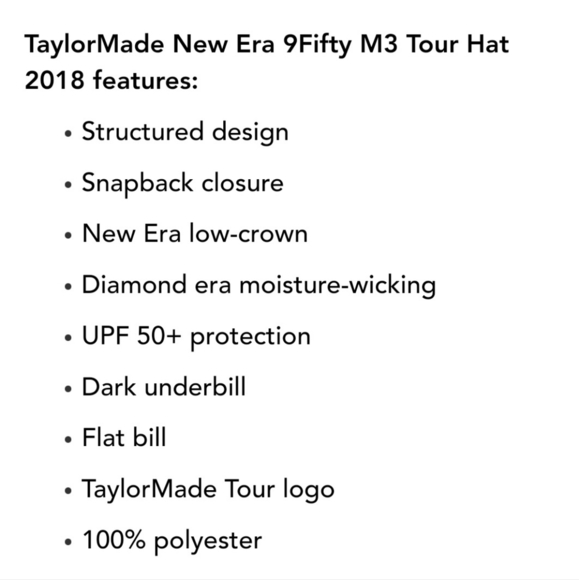 TaylorMade New Era 9Fifty M3 Tour Hat navy blue embroidered golf baseball hat - Picture 16 of 16